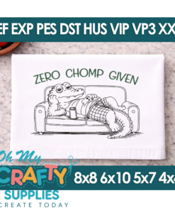 Zero Chomp Given Embroidery Design