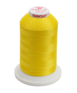 61365 - Bright Yellow Polyester Embroidery Thread - 40 Wt. 5,500 yd. Cone