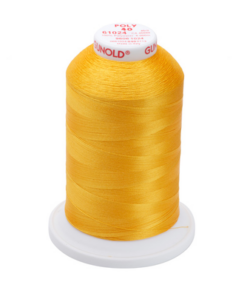 61024 - Goldenrod Polyester Embroidery Thread - 40 Wt. 5,500 yd. Cone