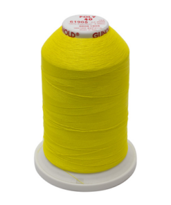 61905 - Bright Yellow Neon Polyester Embroidery Thread - 40 Wt. 5,500 yd. Cone