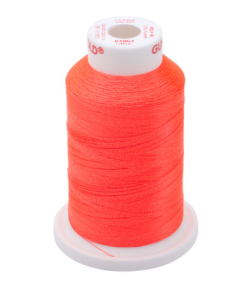 61953 - Tangerine Neon Polyester Embroidery Thread - 40 Wt. 1,100 yd. Cone