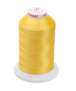 61124 - Sun Yellow Polyester Embroidery Thread - 40 Wt. 5,500 yd. Cone