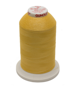 61167 - Maize Yellow Polyester Embroidery Thread - 40 Wt. 5,500 yd. Cone