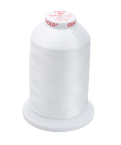 61474 - White Polyester Embroidery Thread - 40 Wt. 5,500 yd. Cone
