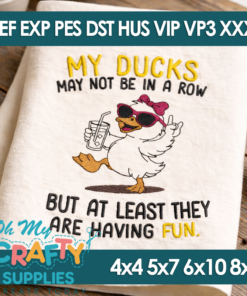 Ducks in a Row Embroidery Design