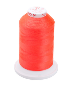 61953 - Tangerine Neon Polyester Embroidery Thread - 40 Wt. 5,500 yd. Cone