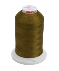61360 - Deep Gold Green Polyester Embroidery Thread - 40 Wt. 5,500 yd. Cone