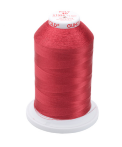 61034 - Burgundy Polyester Embroidery Thread - 40 Wt. 5,500 yd. Cone