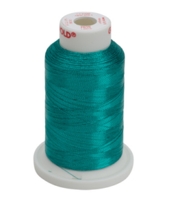 7015 - Jade Green Metallic Embroidery Thread - 30 Wt. 1,100 yd. Cone