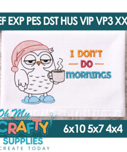 Morning Owl Embroidery Design