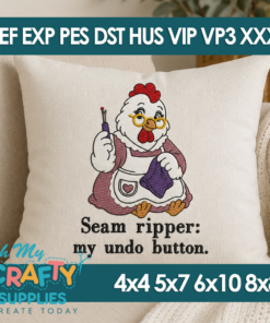 Seam Ripper Undo Embroidery Design