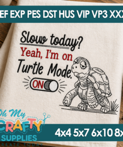 Turtle Mode Embroidery Design