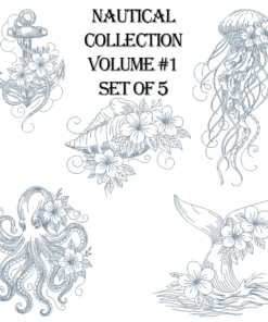 Nautical Collection Volume #1 Embroidery Design Set of 5