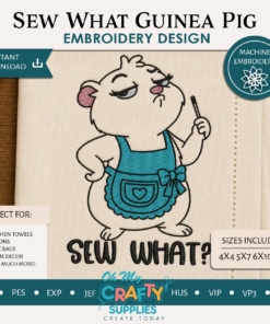 Sew What Guinea Pig Embroidery Design