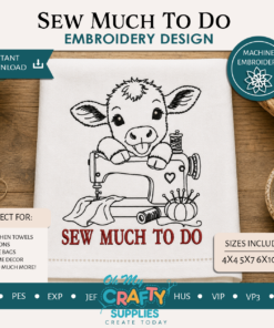Sew Much To Do Embroidery Design