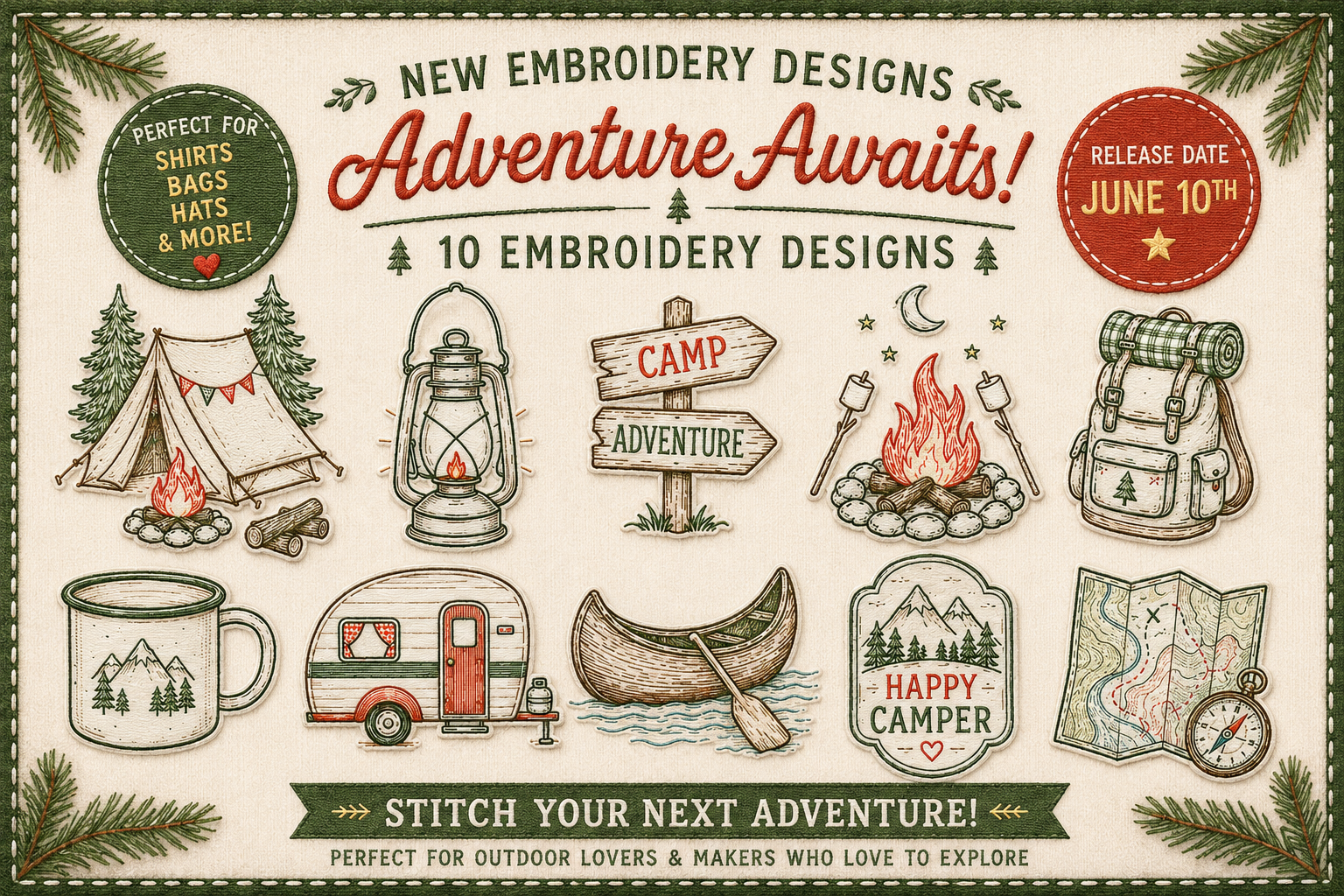 Adventure Awaits Collection of 10 Designs