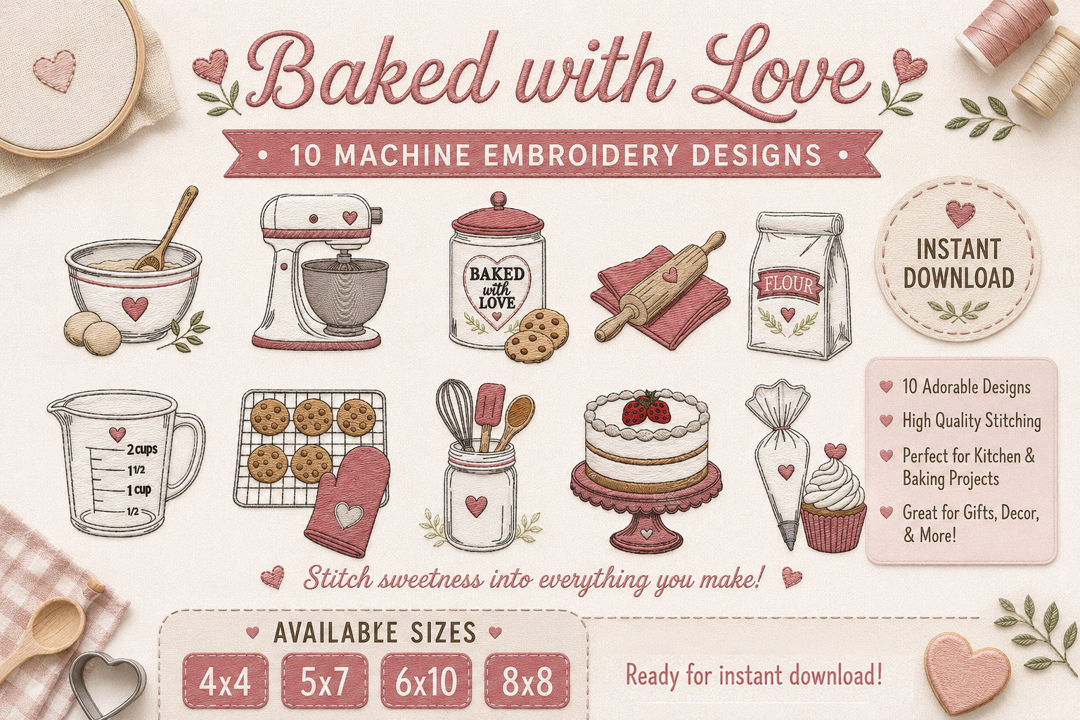 Baked with love Collection of 10 Designs