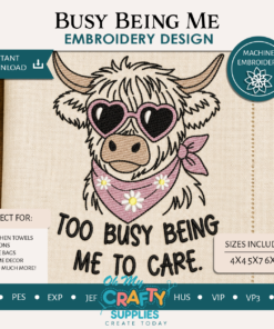 Busy Being Me Embroidery Design