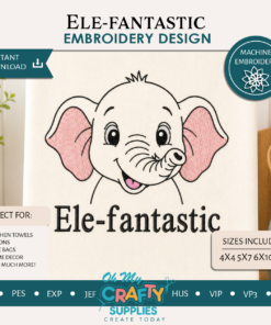 Ele-fantastic Embroidery Design