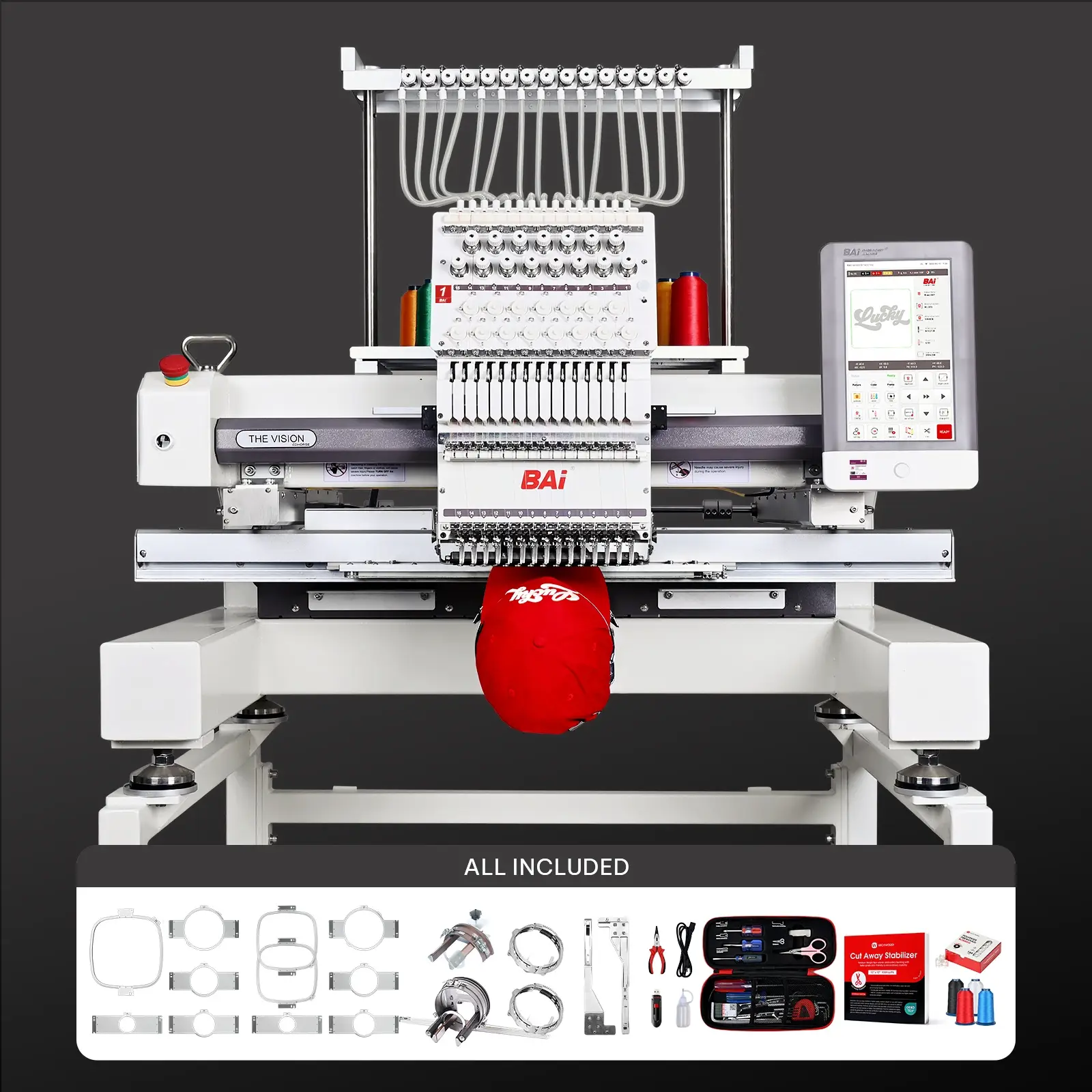 THE VISION BAi Commercial Embroidery Machine