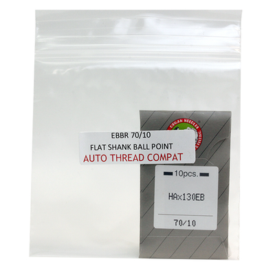 Flat Shank Needle 70/10 EBBR Ballpoint 10 Needles Per Package (Brother PR and Baby Lock)