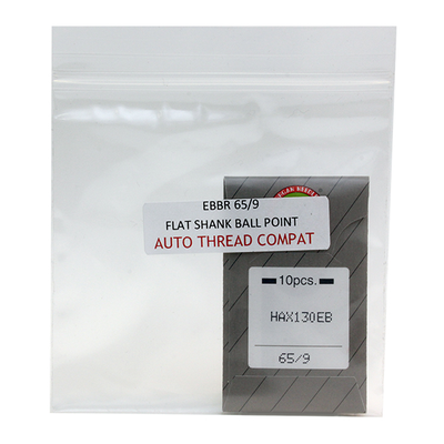 Flat Shank Needle 65/9 EBBR Ballpoint 10 Needles Per Package (Brother PR and Baby Lock)