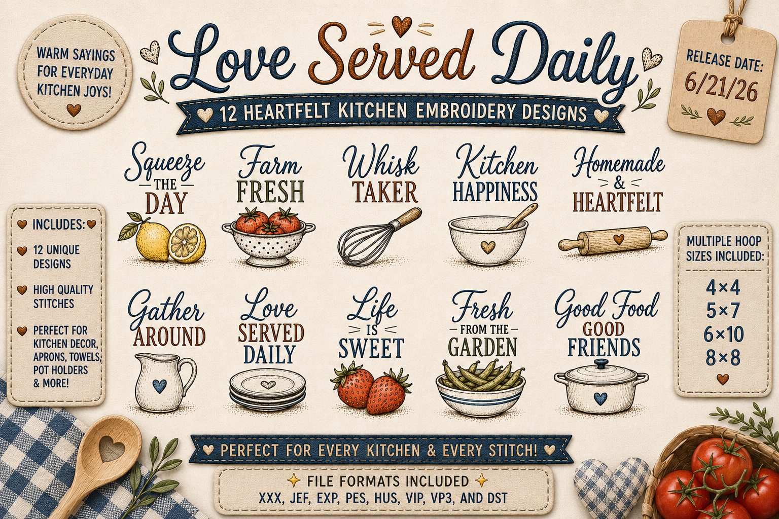 Love Served Daily Collection of 10 Designs