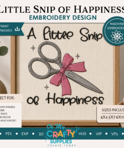 Little Snip of Happiness Embroidery Design