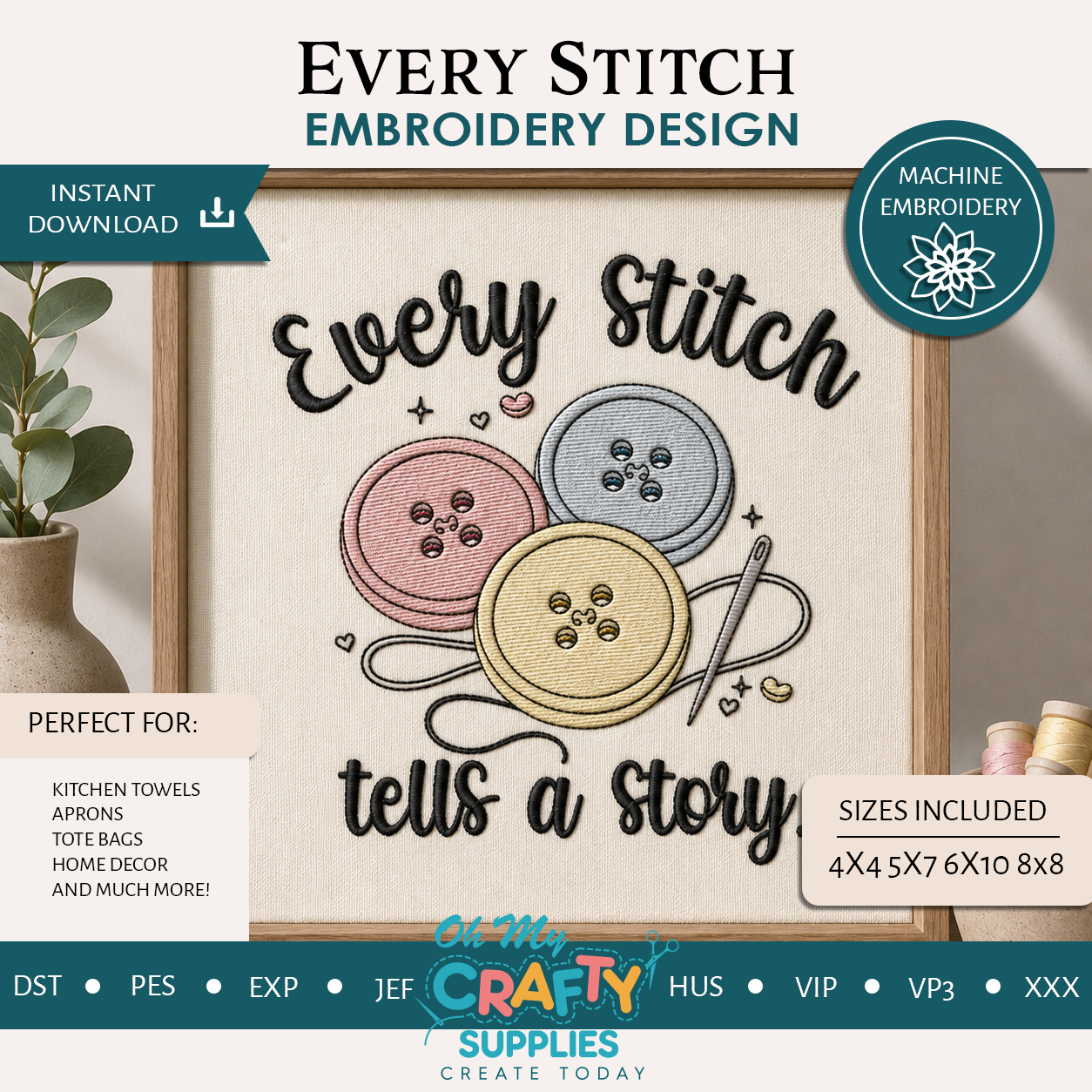 Every Stitch Embroidery Design