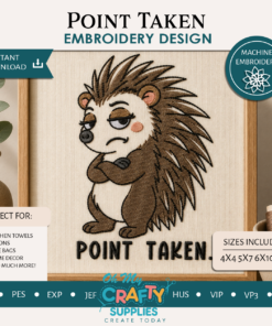 Point Taken Porcupine Embroidery Design