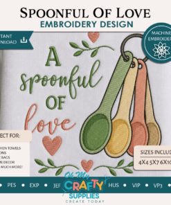 Spoonful Of Love Embroidery Design