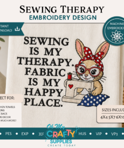 Sewing Therapy Embroidery Design