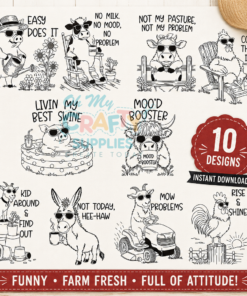 Hilarious Farm Animals Collection- 10 Designs