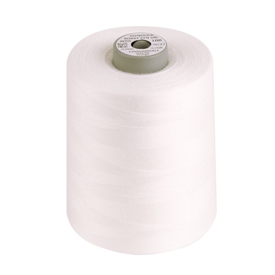 Bobby Syn 100 White Spun Polyester Bobbin Thread 16,404 yd. Cone