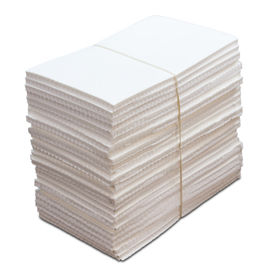 Quick Tear 9802 Embroidery Cap Backing - White 4 in. x 7 in. 500 pc Bundle