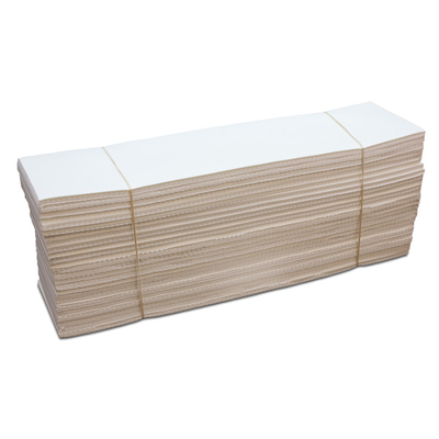 Quick Tear 9802 Embroidery Cap Backing - White 4 in. x 16 in. 500 pc Bundle