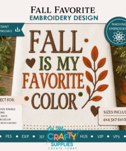 Fall Favorite Embroidery Design