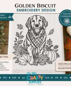 Golden Biscuit Embroidery Design