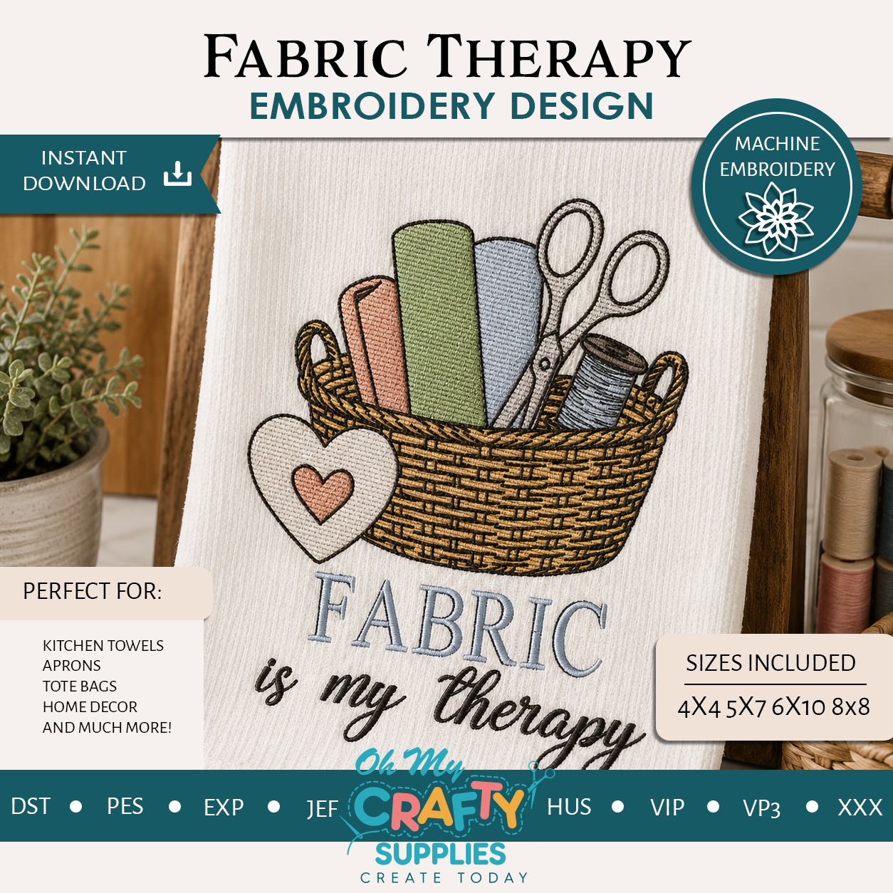 Fabric Therapy Embroidery Design