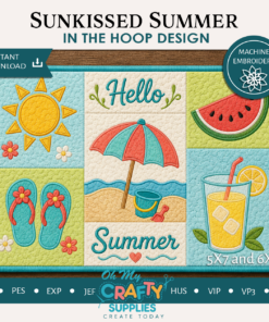 ITH Sunkissed Summer Placemat Embroidery Design