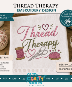 Thread Therapy Embroidery Design
