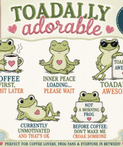 Toadally Adorable Embroidery Design Collection of 5