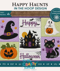 ITH Happy Haunts Placemat Embroidery Design