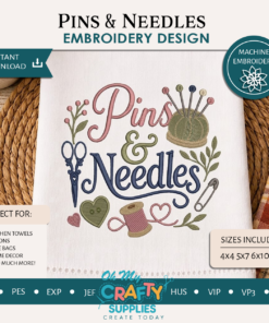 Pins & Needles Embroidery Design