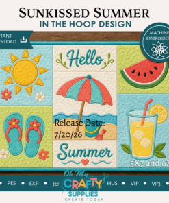 ITH Sunkissed Summer Placemat Embroidery Design