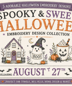 Spooky and Sweet Halloween Embroidery Design