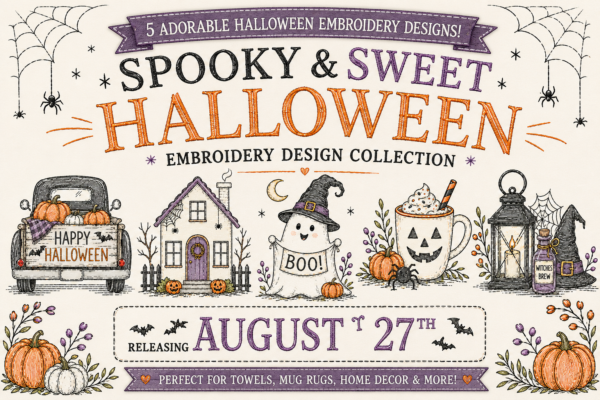 Spooky and Sweet Halloween Embroidery Design
