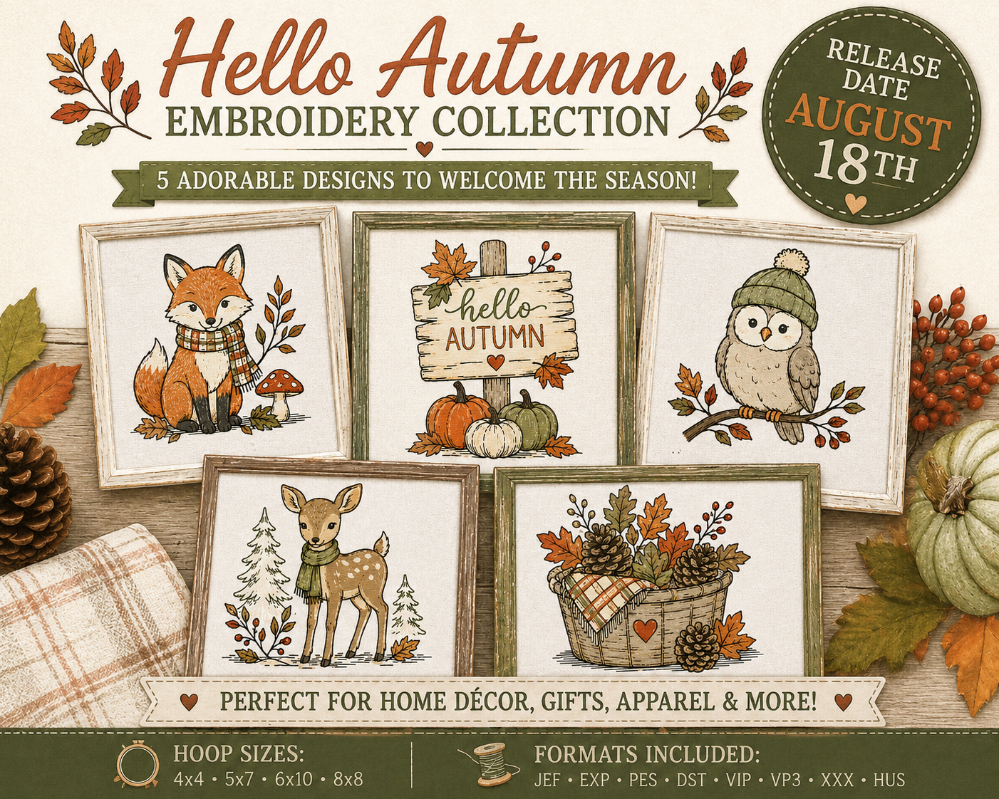 Hello Autumn Collection of 5