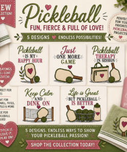 Pickleball Designs Collection of 5