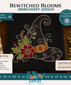 Bewitched Blooms Embroidery Design